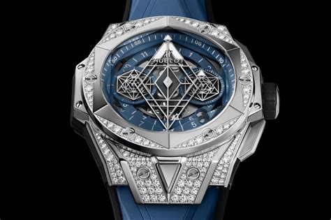 Hublot Big Bang Sang Bleu Unico Titanium Blue Pave 